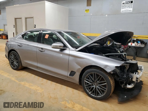2023 Genesis G70 2.0T with VIN KMTG34TA2PU131582, listed as a Copart auction lot 41963835 with 28,512 mi miles and Non Repairable. Bid and sale history available at DreamBid. Image 4.
