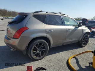 2004 Nissan Murano SE z VIN JN8AZ08WX4W306827, wystawiony jako Copart lot #54334035 z przebiegiem Nie podano mil oraz Szkoda całkowita • Salvage title. Historia ofert i sprzedaży dostępna na DreamBid. Obrazek 3.
