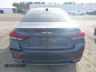 2018 Genesis G80 3.8L with VIN KMHGN4JE3JU230140, listed as a IAAI auction lot 41699214 with 35,864 mi miles. Bid and sale history available at carsss.com. Image 17.