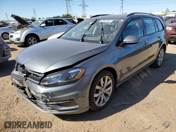 2019 Volkswagen Golf SportWagen S with VIN 3VWY57AU9KM513100, listed as a Copart auction lot 69952554 with 49,031 mi miles and Salvage Title. Bid and sale history available at carsss.com. Image 1.