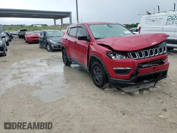 2018 Jeep Compass Sport with VIN 3C4NJCAB6JT409466, listed as a Copart auction lot 54982045 with 81,985 mi miles and Salvage title. Bid and sale history available at DreamBid. Image 14.
