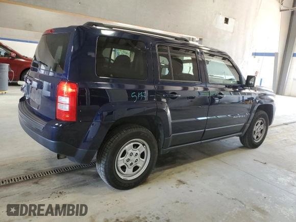 2016 Jeep Patriot Sport with VIN 1C4NJRBB7GD632034, listed as a Copart auction lot 61652565 with 88,125 mi miles and Salvage title. Bid and sale history available at DreamBid. Image 3.