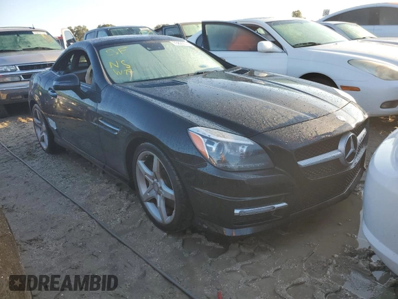 2014 Mercedes-Benz SLK 350 with VIN WDDPK5HA4EF076348, listed as a Copart auction lot 73829014 with Not provided miles and Salvage title. Bid and sale history available at DreamBid. Image 4.