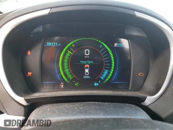2017 Chevrolet Volt LT with VIN 1G1RC6S56HU216815, listed as a Copart auction lot 68440102 with 58,171 mi miles. Bid and sale history available at carsss.com. Image 9.
