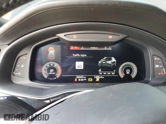 2019 Audi Q8 Prestige z VIN WA1FVAF12KD010469, wystawiony jako Copart lot #56690155 z przebiegiem 92 033 mil mil oraz Szkoda całkowita • Salvage title. Historia ofert i sprzedaży dostępna na DreamBid. Obrazek 9.