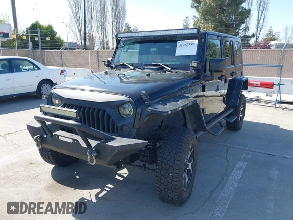2008 Jeep Wrangler Unlimited Sahara with VIN 1J8GA59168L587554, listed as a IAAI auction lot 41963587 with 189,943 mi miles and . Bid and sale history available at DreamBid. Image 6.