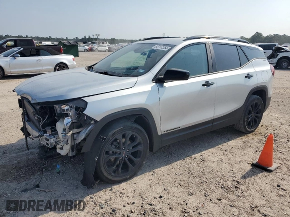 2022 GMC Terrain SLE z VIN 3GKALMEV5NL172353, wystawiony jako Copart lot #74678974 z przebiegiem 41 693 mil mil oraz Szkoda całkowita • Salvage title. Historia ofert i sprzedaży dostępna na DreamBid. Obrazek 1.