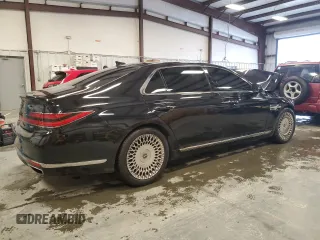 2020 Genesis G90 Premium with VIN KMTF34PA8LU081156, listed as a Copart auction lot 44808875 with 53,629 mi miles and Salvage Title. Bid and sale history available at carsss.com. Image 3.