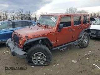 2014 Jeep Wrangler Unlimited Rubicon with VIN 1C4BJWFG0EL187243, listed as a Copart auction lot 45865005 with 53,064 mi miles and Salvage title. Bid and sale history available at DreamBid. Image 1.