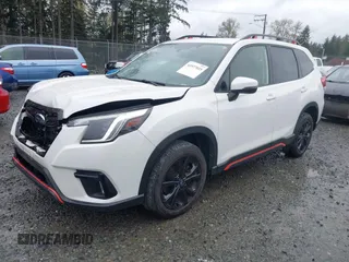 2022 Subaru Forester Sport with VIN JF2SKAJC5NH509075, listed as a IAAI auction lot 41977015 with 35,872 mi miles. Bid and sale history available at carsss.com. Image 2.