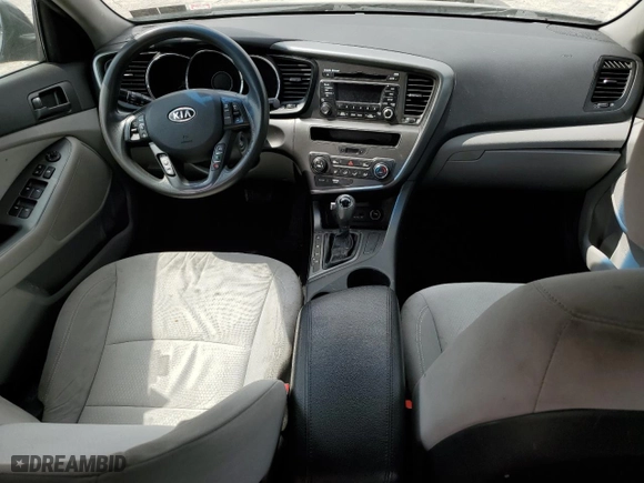 2012 Kia Optima LX with VIN KNAGM4A71C5297449, listed as a Copart auction lot 53663185 with 0 mi miles and Salvage Title. Bid and sale history available at carsss.com. Image 8.