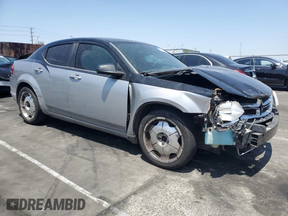 2014 Dodge Avenger SE with VIN 1C3CDZAB4EN182323, listed as a Copart auction lot 61045705 with 166,713 mi miles and Salvage title. Bid and sale history available at DreamBid. Image 4.