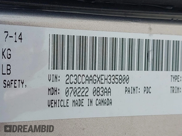 2014 Chrysler 300 z VIN 2C3CCAAGXEH335800, wystawiony jako IAAI lot #41984427 z przebiegiem 247 358 mil mil oraz . Historia ofert i sprzedaży dostępna na DreamBid. Obrazek 9.