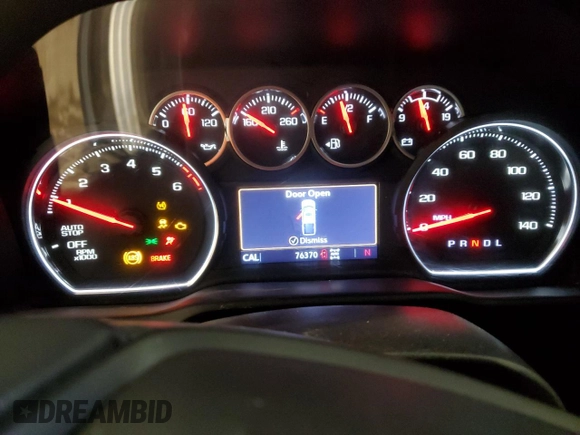 2021 Chevrolet Silverado 1500 LT Trail Boss with VIN 1GCPYFEL6MZ230298, listed as a Copart auction lot 48771285 with 76,370 mi miles and Salvage Title. Bid and sale history available at DreamBid. Image 9.