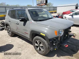 2022 Jeep Renegade Trailhawk z VIN ZACNJDC11NPN55195, wystawiony jako Copart lot #52811305 z przebiegiem 57 688 mil mil oraz Szkoda całkowita • Salvage title. Historia ofert i sprzedaży dostępna na DreamBid. Obrazek 4.