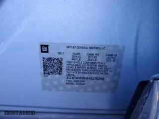 2017 Chevrolet Bolt EV LT with VIN 1G1FW6S02H4179258, listed as a Copart auction lot 71801232 with 28,290 mi miles. Bid and sale history available at carsss.com. Image 12.