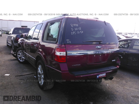 2015 Ford Expedition Limited с VIN 1FMJU1KT7FEF28440, выставлен на аукционе IAAI как лот 23274726 с пробегом 24 802 миль миль и . История ставок и продаж доступна на DreamBid. Изображение 3.