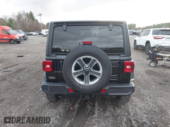 2022 Jeep Wrangler Unlimited Sahara with VIN 1C4HJXEG4NW186063, listed as a IAAI auction lot 40927600 with 22,430 mi miles and . Bid and sale history available at DreamBid. Image 16.