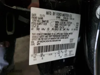 2012 Ford Edge SE with VIN 2FMDK3GC6CBA44144, listed as a Copart auction lot 45947575 with 130,130 mi miles and Salvage Title. Bid and sale history available at carsss.com. Image 14.