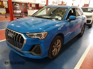 2023 Audi Q3 S line Premium with VIN WA1DECF38P1109231, listed as a IAAI auction lot 42754927 with 45,777 mi miles and . Bid and sale history available at DreamBid. Image 1.