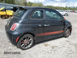 2013 FIAT 500 Abarth with VIN 3C3CFFFH9DT611251, listed as a Copart auction lot 51603025 with 62,190 mi miles and Salvage title. Bid and sale history available at DreamBid. Image 3.