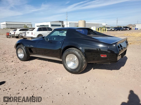 1977 Chevrolet Corvette with VIN 1Z37L7S412823, listed as a Copart auction lot 82405174 with 9,206 mi miles and Clean title. Bid and sale history available at DreamBid. Image 2.