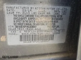 2019 Nissan Sentra SV with VIN 3N1AB7AP1KL628547, listed as a Copart auction lot 49059075 with 100,760 mi miles and Non Repairable. Bid and sale history available at carsss.com. Image 12.