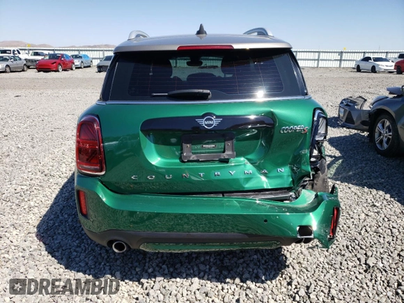 2021 MINI Countryman Cooper S with VIN WMZ83BR09M3N14684, listed as a Copart auction lot 68949604 with 34,795 mi miles and Salvage title. Bid and sale history available at DreamBid. Image 6.
