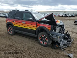 2025 Ford Bronco with VIN 3FMCR9KN4SRE07608, listed as a Copart auction lot 53671695 with 1,940 mi miles and Salvage title. Bid and sale history available at DreamBid. Image 4.