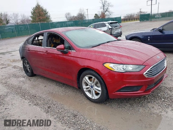 2018 Ford Fusion SE with VIN 3FA6P0H75JR135828, listed as a IAAI auction lot 41498095 with 1 mi miles. Bid and sale history available at carsss.com. Image 1.