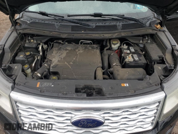 2016 Ford Explorer Platinum with VIN 1FM5K8HT2GGB60164, listed as a Copart auction lot 52878495 with Not provided miles and Salvage title. Bid and sale history available at DreamBid. Image 12.