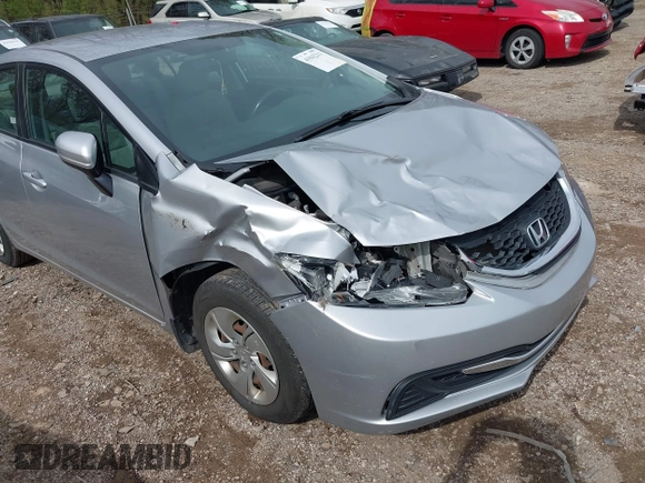 2014 Honda Civic Sedan LX with VIN 19XFB2F59EE010303, listed as a IAAI auction lot 41942211 with 118,530 mi miles. Bid and sale history available at carsss.com. Image 6.