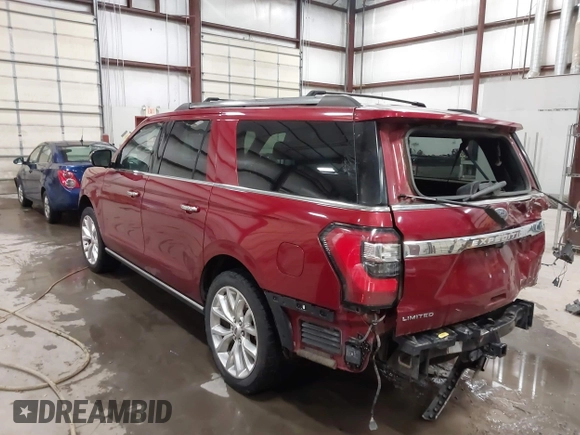 2018 Ford Expedition Max Limited z VIN 1FMJK2AT0JEA22583, wystawiony jako IAAI lot #41390275 z przebiegiem 125 470 mil mil oraz . Historia ofert i sprzedaży dostępna na DreamBid. Obrazek 3.