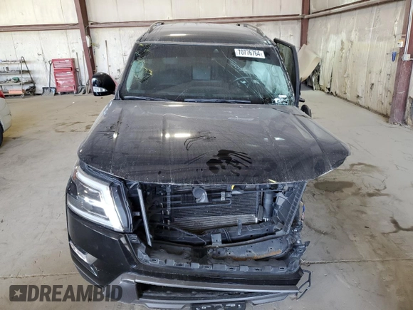 2021 Nissan Armada SV with VIN JN8AY2AC1M9146351, listed as a Copart auction lot 70776764 with 73,727 mi miles and Salvage Title. Bid and sale history available at carsss.com. Image 5.