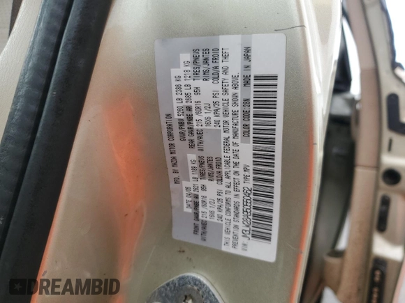 2005 Mazda MPV LX z VIN JM3LW28A950550462, wystawiony jako Copart lot #43802205 z przebiegiem 179 837 mil mil oraz Szkoda całkowita • Salvage title. Historia ofert i sprzedaży dostępna na DreamBid. Obrazek 15.