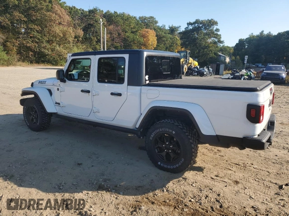 2021 Jeep Gladiator Willys with VIN 1C6HJTAG7ML557920, listed as a Copart auction lot 75614284 with 17,223 mi miles and Salvage title. Bid and sale history available at DreamBid. Image 2.