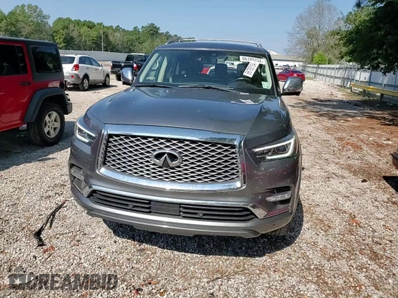 2018 Infiniti QX80 with VIN JN8AZ2ND7J9840781, listed as a Copart auction lot 66780154 with 124,351 mi miles and Salvage Title. Bid and sale history available at carsss.com. Image 12.