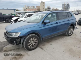 2018 Volkswagen Tiguan S with VIN 3VV0B7AX6JM105107, listed as a Copart auction lot 89363855 with 127,860 mi miles and Salvage title. Bid and sale history available at DreamBid. Image 1.