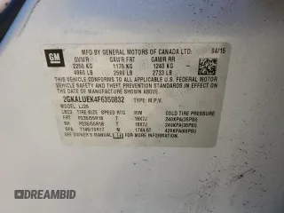 2015 GMC Terrain Denali with VIN 2GKALUEK4F6350832, listed as a Copart auction lot 49548295 with 90,771 mi miles and Salvage Title. Bid and sale history available at carsss.com. Image 15.