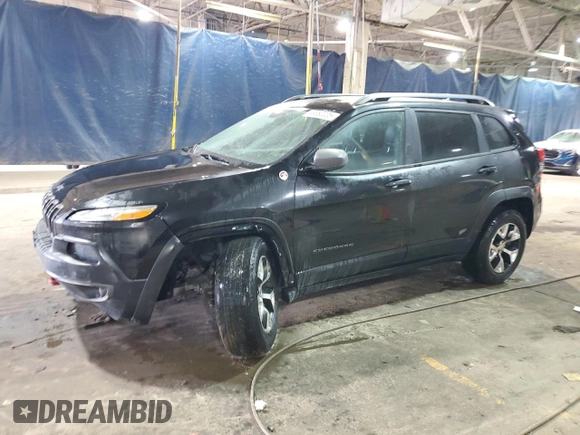 2014 Jeep Cherokee Trailhawk with VIN 1C4PJMBS0EW111606, listed as a Copart auction lot 46680205 with 150,446 mi miles and Clean Title. Bid and sale history available at carsss.com. Image 1.