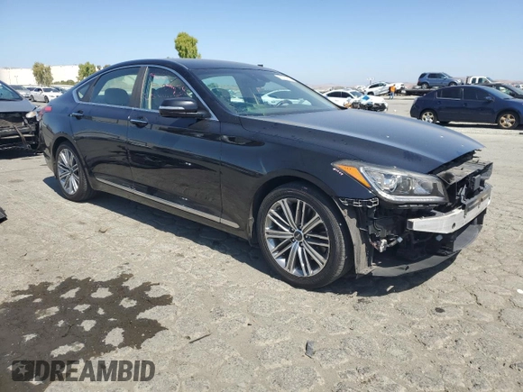 2018 Genesis G80 3.8L with VIN KMHGN4JE5JU227112, listed as a Copart auction lot 60564705 with 83,577 mi miles and Salvage title. Bid and sale history available at DreamBid. Image 4.