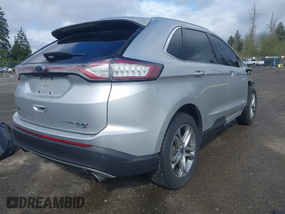 2015 Ford Edge Titanium with VIN 2FMTK4K95FBB10331, listed as a IAAI auction lot 41990356 with 121,337 mi miles. Bid and sale history available at carsss.com. Image 4.