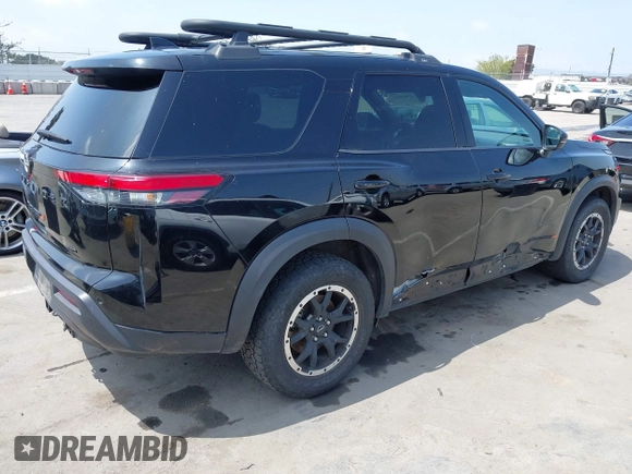 2023 Nissan Pathfinder Rock Creek with VIN 5N1DR3BD6PC258228, listed as a IAAI auction lot 42494821 with 33,928 mi miles and . Bid and sale history available at DreamBid. Image 4.