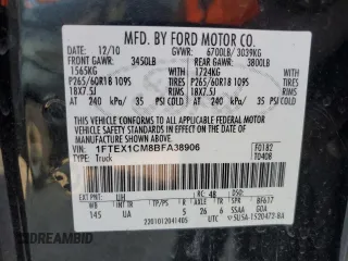 2011 Ford F-150 XL with VIN 1FTEX1CM8BFA38906, listed as a Copart auction lot 60889015 with 143,667 mi miles and Clean title. Bid and sale history available at DreamBid. Image 13.