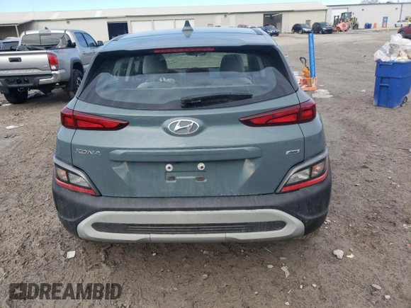 2022 Hyundai Kona SE with VIN KM8K2CAB1NU755691, listed as a Copart auction lot 88602655 with 37,517 mi miles and Salvage Title. Bid and sale history available at carsss.com. Image 6.