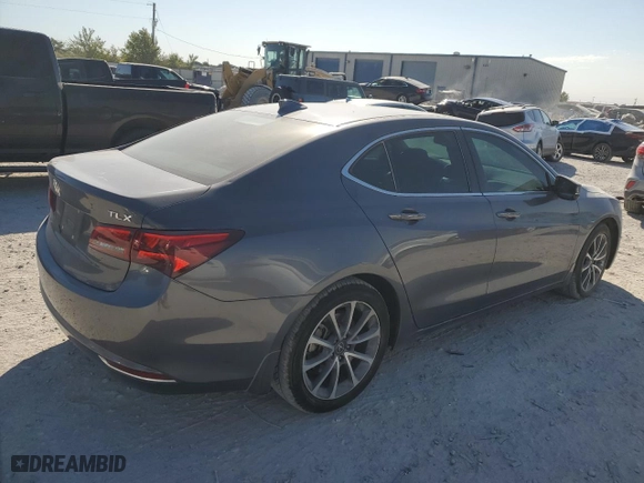 2017 Acura TLX V6 with VIN 19UUB2F34HA005895, listed as a Copart auction lot 76104764 with 0 miles and Salvage Title. Bid and sale history available at carsss.com. Image 3.