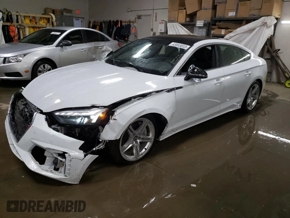 2021 Audi A5 Sportback S line Premium Plus with VIN WAUFACF59MA006436, listed as a Copart auction lot 43553033 with 19,353 mi miles. Bid and sale history available at carsss.com. Image 1.