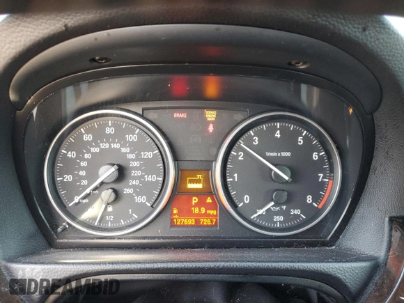 2013 BMW 3 Series 328i with VIN WBADW7C54DE733027, listed as a Copart auction lot 51544535 with 127,693 mi miles and Salvage Title. Bid and sale history available at carsss.com. Image 9.