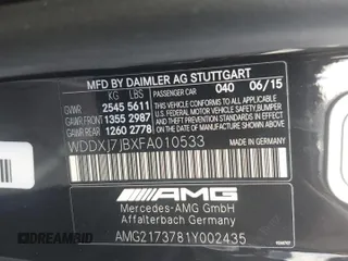 2015 Mercedes-Benz S-Class S 63 AMG with VIN WDDXJ7JBXFA010533, listed as a Copart auction lot 37730334 with 0 mi miles and Non Repairable. Bid and sale history available at carsss.com. Image 13.