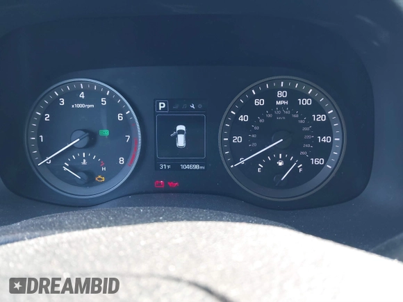 2017 Hyundai Tucson SE with VIN KM8J3CA46HU424815, listed as a IAAI auction lot 41771457 with 104,698 mi miles. Bid and sale history available at carsss.com. Image 7.